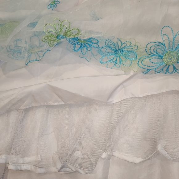 Jona Michelle Girl white/blue dress size 7 - Picture 4 of 5